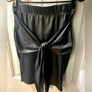 KTOO pleather like black skirt size medium